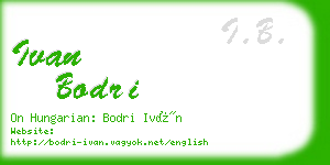 ivan bodri business card